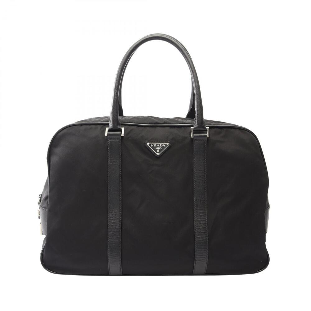 Prada VIAGGIO Boston Bag Saffiano Leather Black